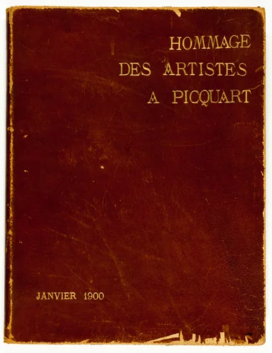 Hommage des artistes à Picquart by Pierre Émile Cornillier
Lucien Perroudon
Louis Anquetin
Adolphe Ernest Gumery
Herman René Georges Paul
Maximilien Luce
George Manzana-Pissarro
Hippolyte Petitjean
Louis Armand Rault
Théo van Rysselberghe
Joaquim Sunyer y Miró
Félix Edouard Vallotton
Paul Brenet
Félix Thureau
Octave Mirbeau, book, 1899