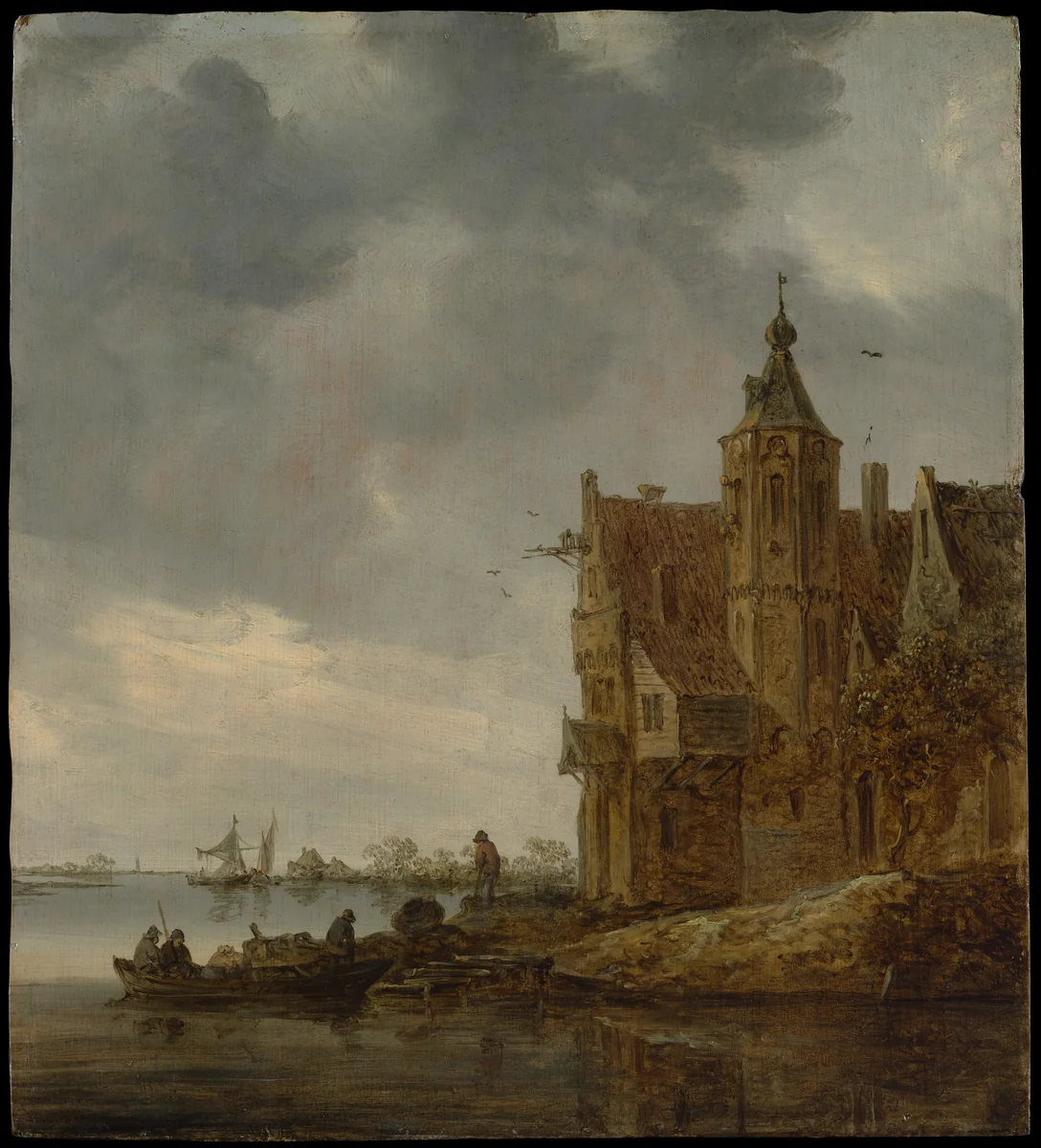 Country House near the Water by Jan van Goyen, painting, 1646