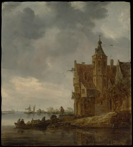 Country House near the Water by Jan van Goyen, painting, 1646