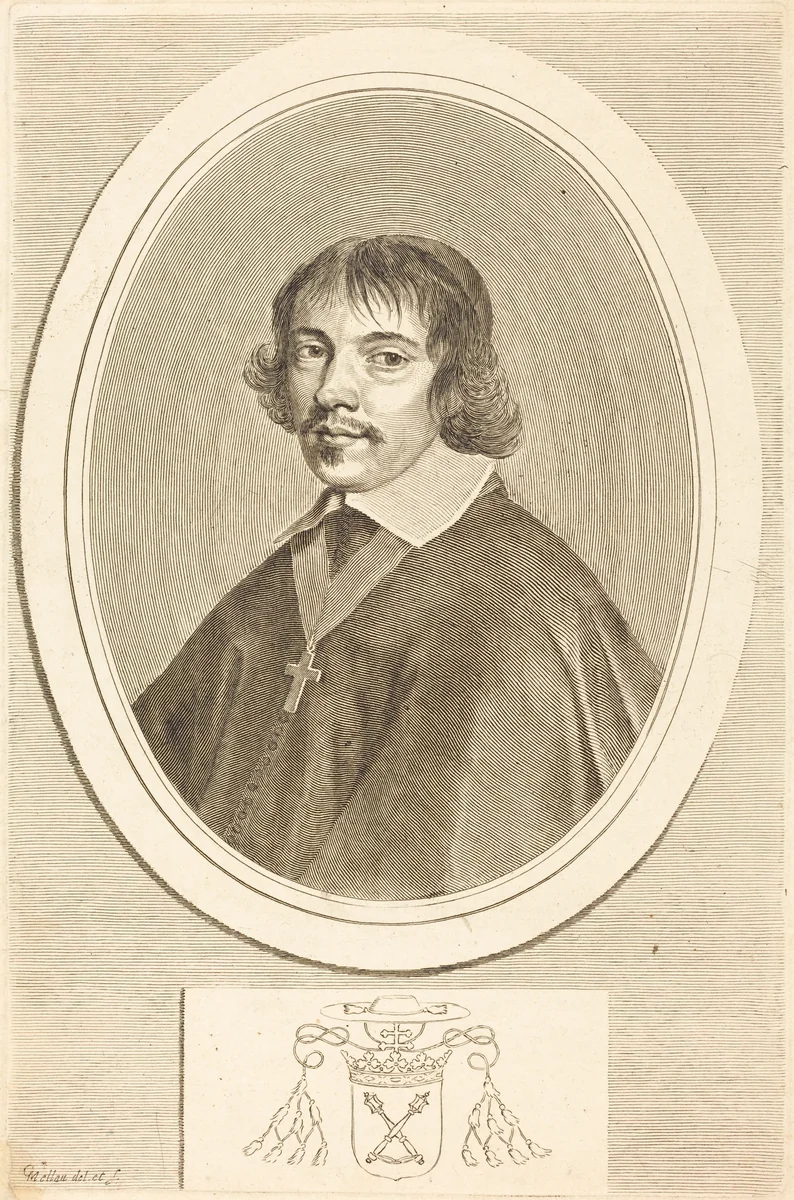 Jean-François Paul de Gondi, Cardinal of Retz by Claude Mellan, print, 1598-1688