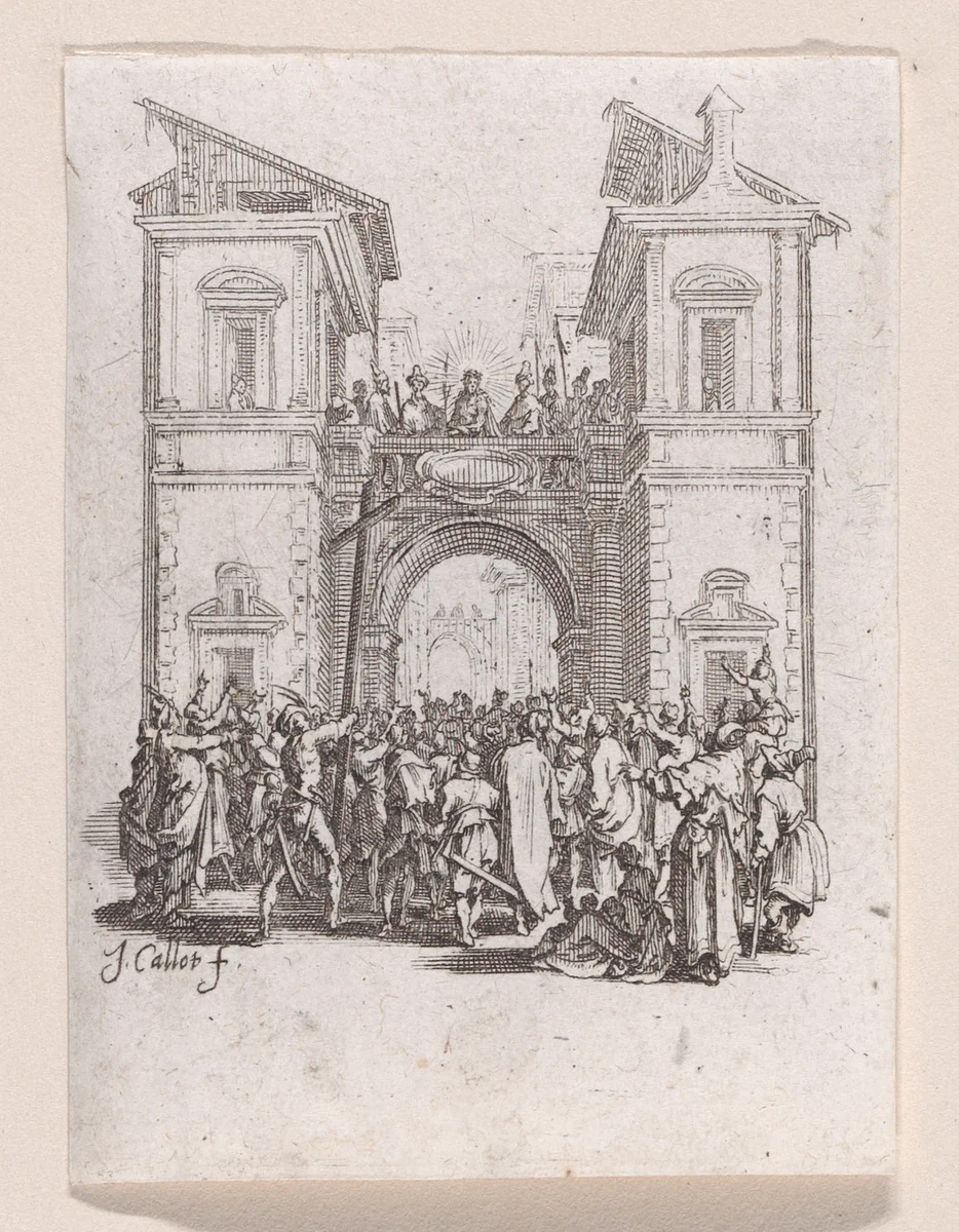 La Présentation au Peuple (The Presentation to the People), from "La Petite Passion" (The Little Passion) by Jacques Callot, print, 1624-1625