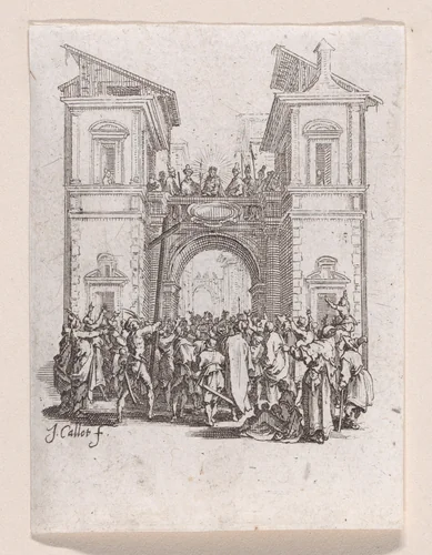 La Présentation au Peuple (The Presentation to the People), from "La Petite Passion" (The Little Passion) by Jacques Callot, print, 1624-1625