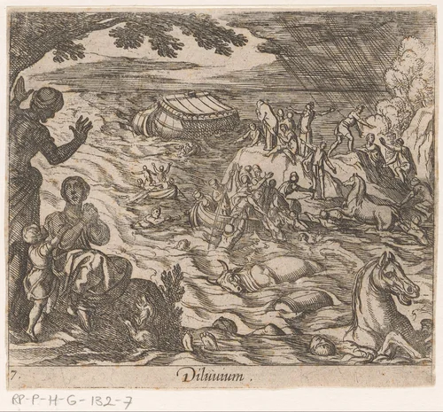 De Zondvloed by Antonio Tempesta, print, 1606-1638