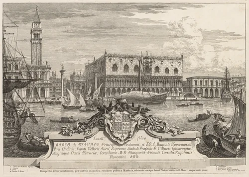 Views of Venice: The Piazzetta and Ducal Palace by Michele Marieschi, print, 1741
