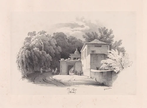 View of the Quinta dos Pizões, Sintra by Clementine de Brelaz, print, 1840
