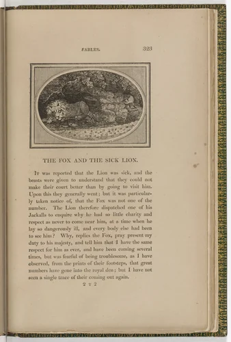 Headpiece (page 323) from The Fables of Aesop by Thomas Bewick, illustrated book, 1818