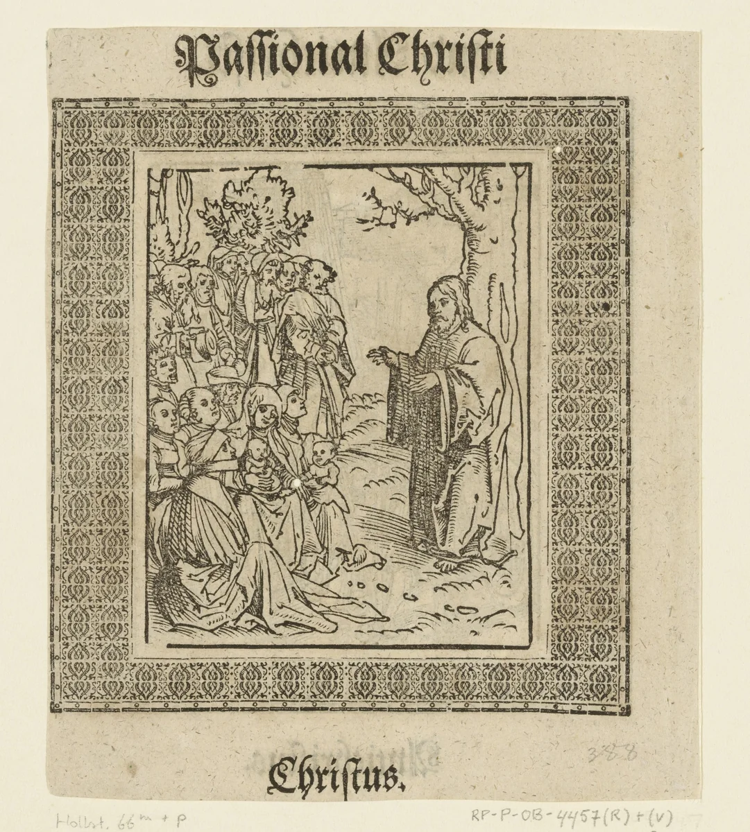 Christus predikt by Lucas Cranach, print, 1521-1522