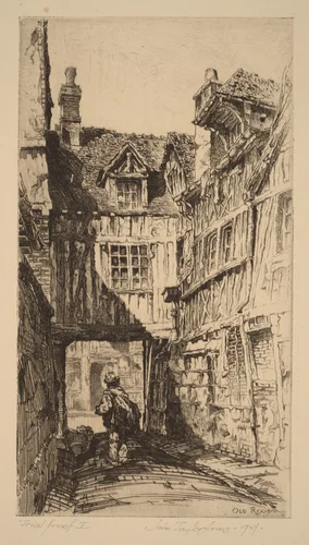 Old Rouen by John Taylor Arms, print, 1927