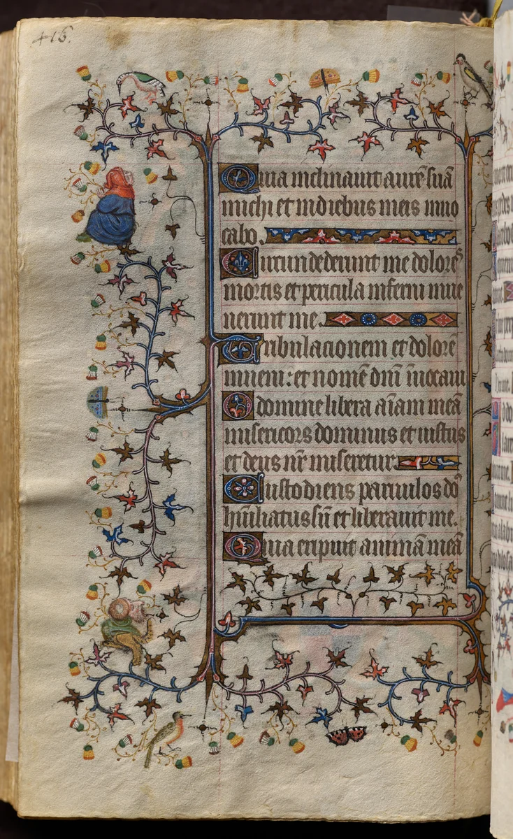 Hours of Charles the Noble, King of Navarre (1361-1425): fol. 202v, Text by Master of the Brussels Initials and Associates, book, 1400-1410