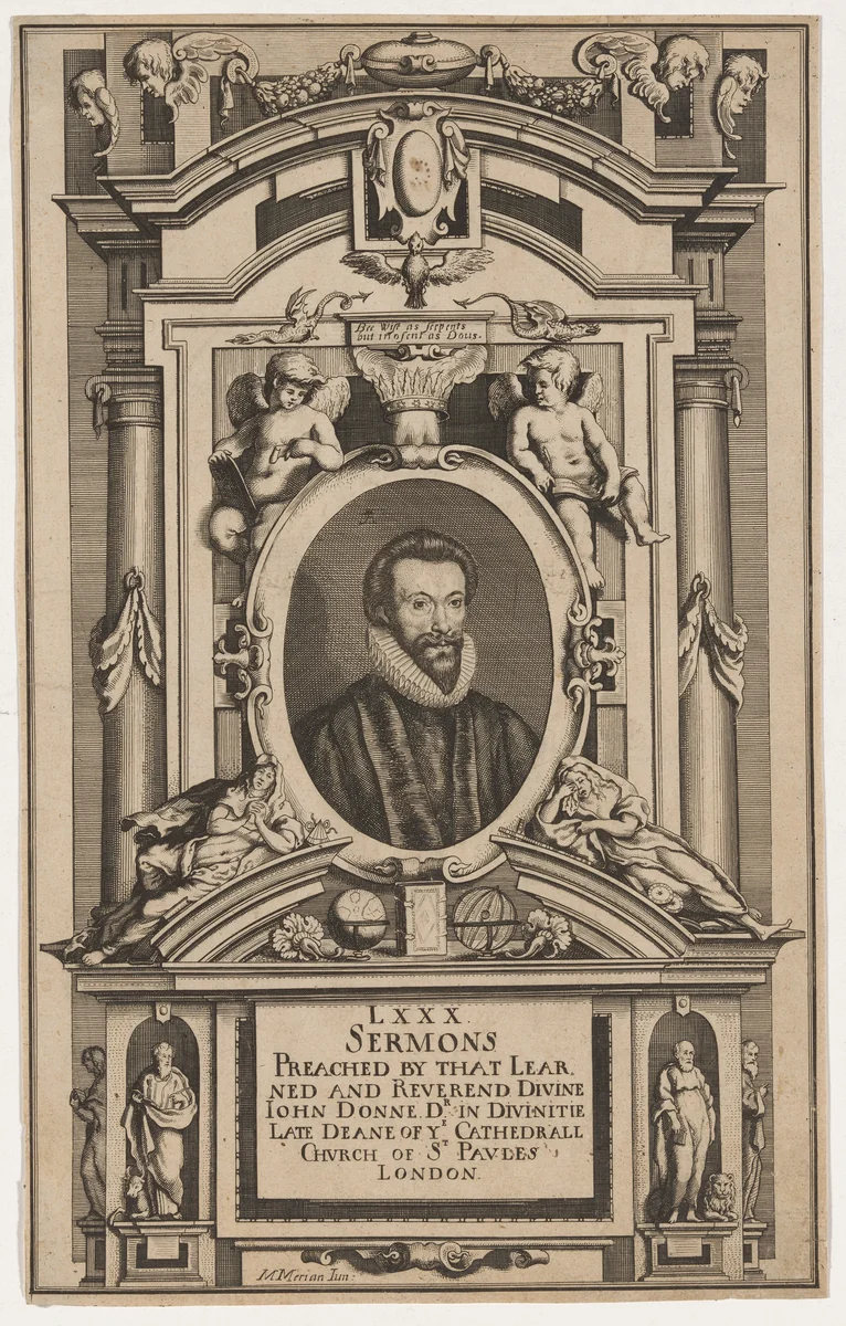 John Donne by Matthaus Merian I, print, 1593-1650