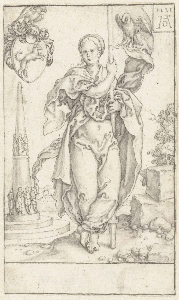 Naastenliefde by Heinrich Aldegrever, drawing, 1551