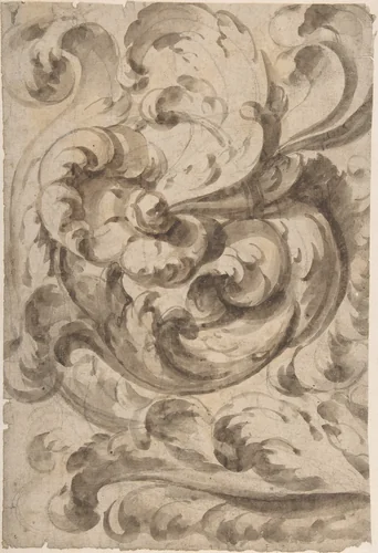 Acanthus Scroll by anonymous, drawing, 1600-1699
