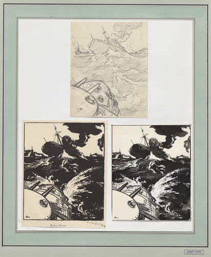 Patrouilleurs by Auguste Louis Lepère, drawing, 1914