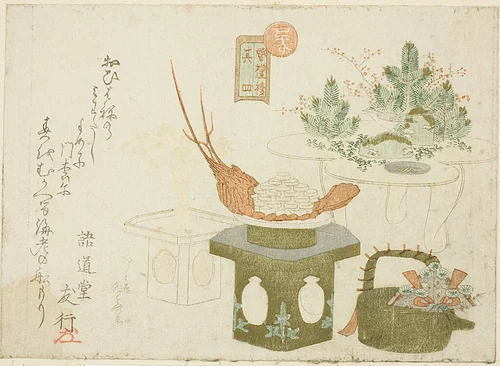 New Year's Decorations by Ryuryukyo Shinsai, print