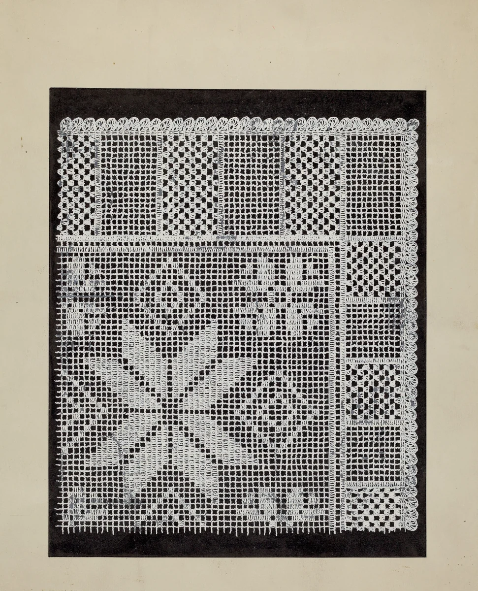 Lace Hardanger by American 20th Century, index of american design, 1935-1942