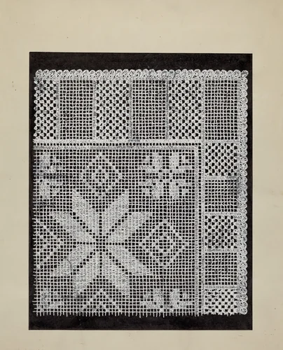 Lace Hardanger by American 20th Century, index of american design, 1935-1942