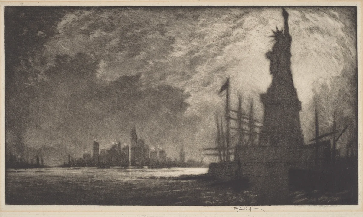 Hail America by Joseph Pennell, print, 1909