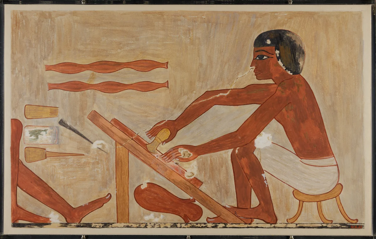 Leather Working, Tomb of Rekhmire by Nina de Garis Davies, artwork, -1504