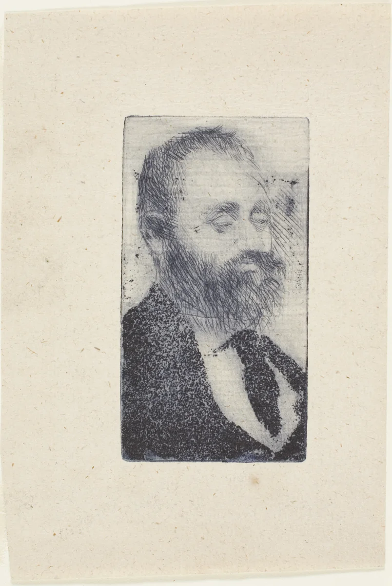 Alphonse Hirsch by Edgar Degas, print, 1875