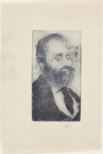 Alphonse Hirsch by Edgar Degas, print, 1875