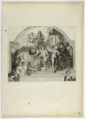 Philip IV Appointing Prince Ferdinand Governor of the Netherlands, plate 25 from Casperius Gevartius, Pompa Introitus Honori Serenissimi Principis Ferdinandi (Triumphal Entry of the Most Serene and Honorable Cardinal-Infante Ferdinand) by Theodoor van Thulden, print, 1642