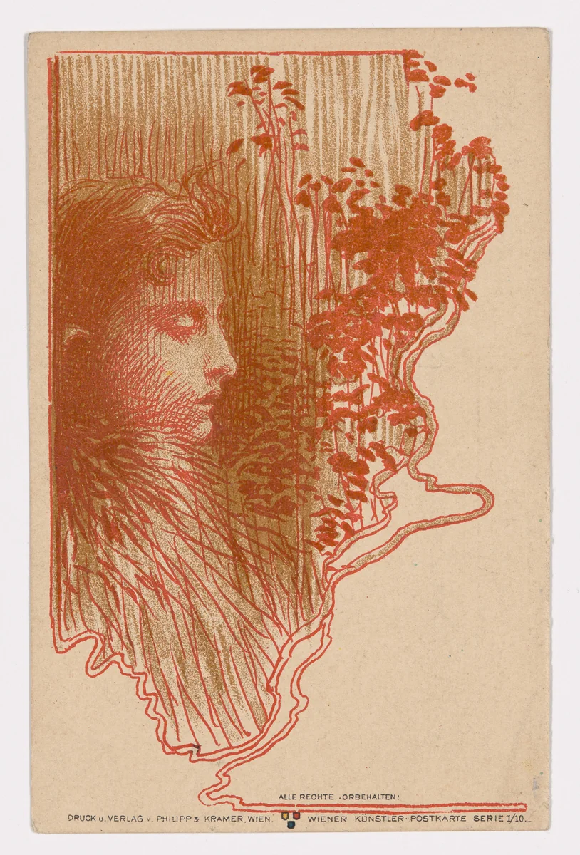 Wiener Künstler-Postkarte Serie I / 10 by Koloman Moser, design, 1898