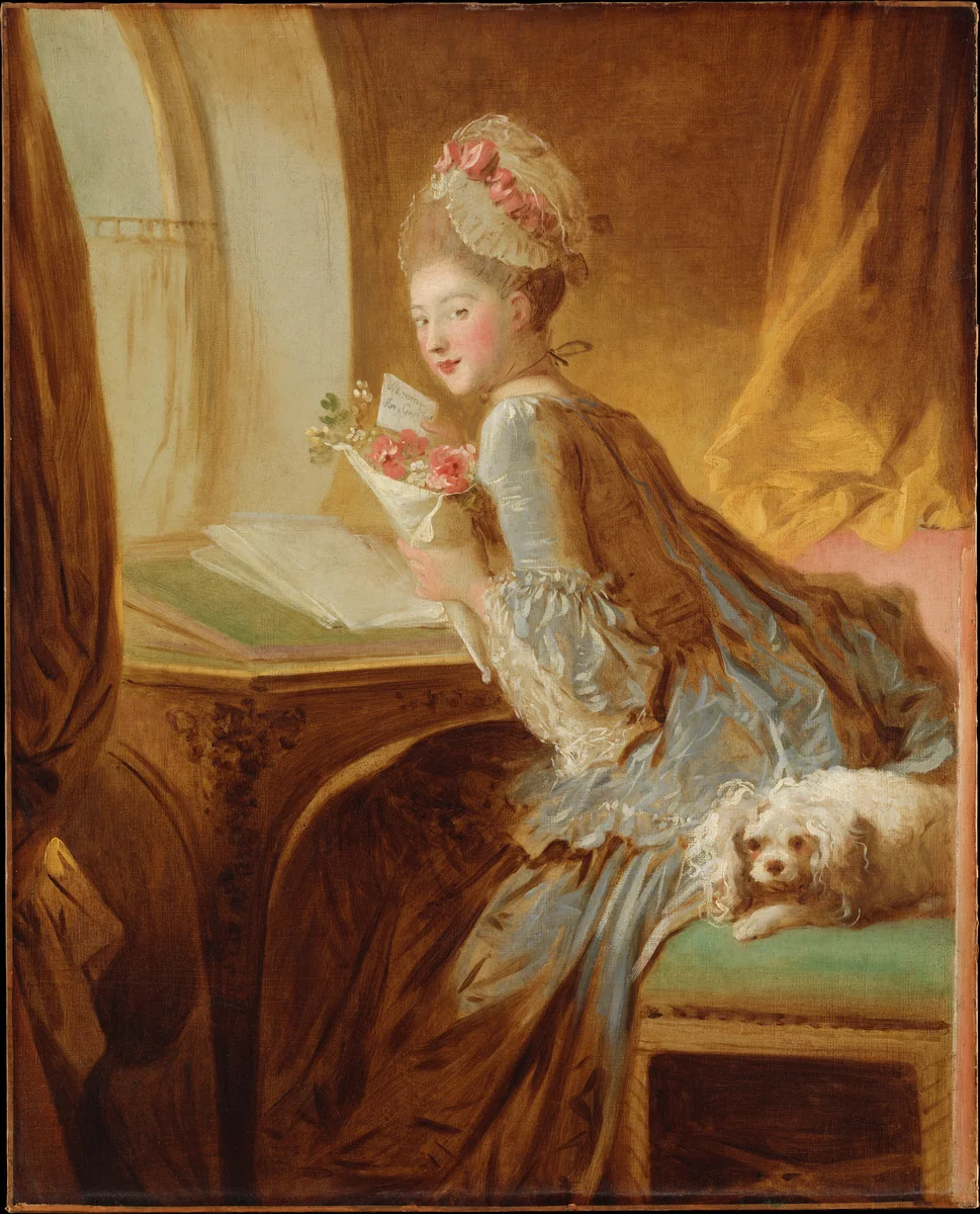The Love Letter by Jean Honoré Fragonard, painting, 1770-1773