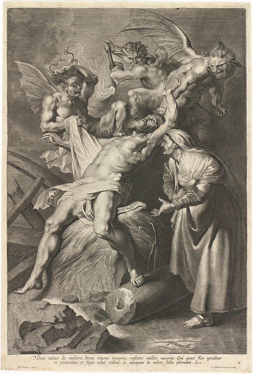 Job Tormented by Demons and Abused by His Wife by Lucas Emil Vorsterman
Sir Peter Paul Rubens, print, 1595-1675