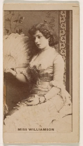 Miss Williamson, from the Actresses series (N245) issued by Kinney Brothers to promote Sweet Caporal Cigarettes by Kinney Brothers Tobacco Company, photograph, 1890