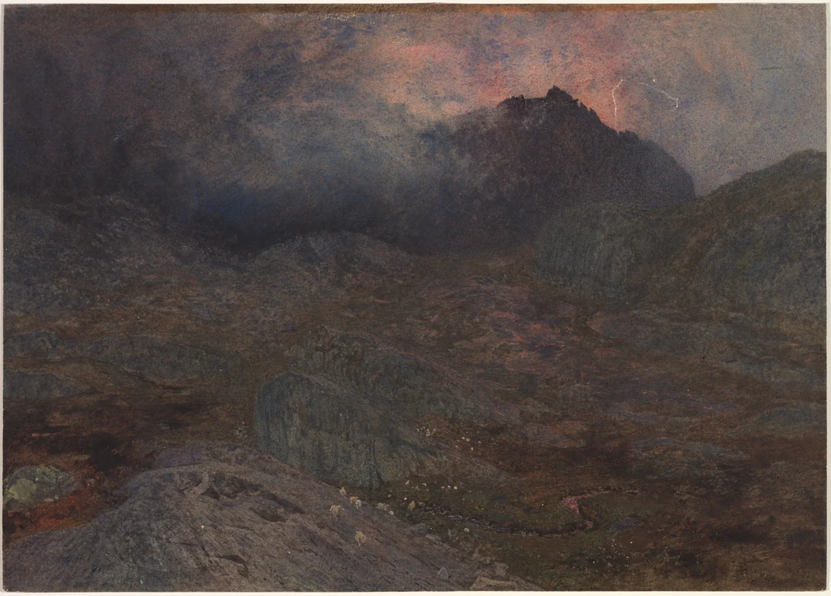 Cwm Trifaen by Alfred William Hunt, drawing, 1852-1862