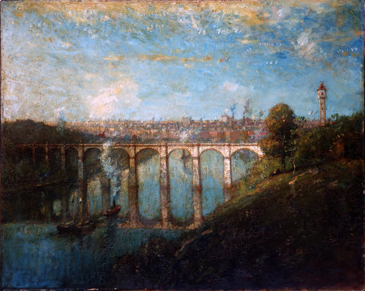 High Bridge, New York by Henry Ward Ranger, artwork, 1905