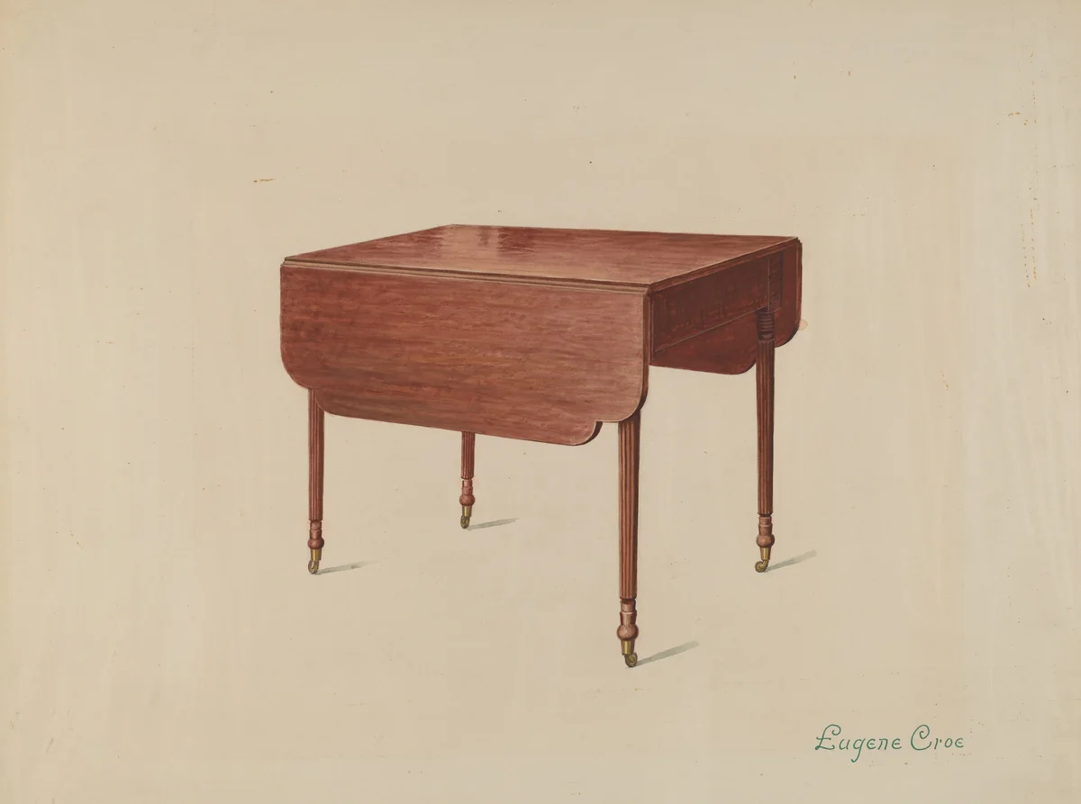 "General Cass Table" by Eugene Croe, index of american design, 1936