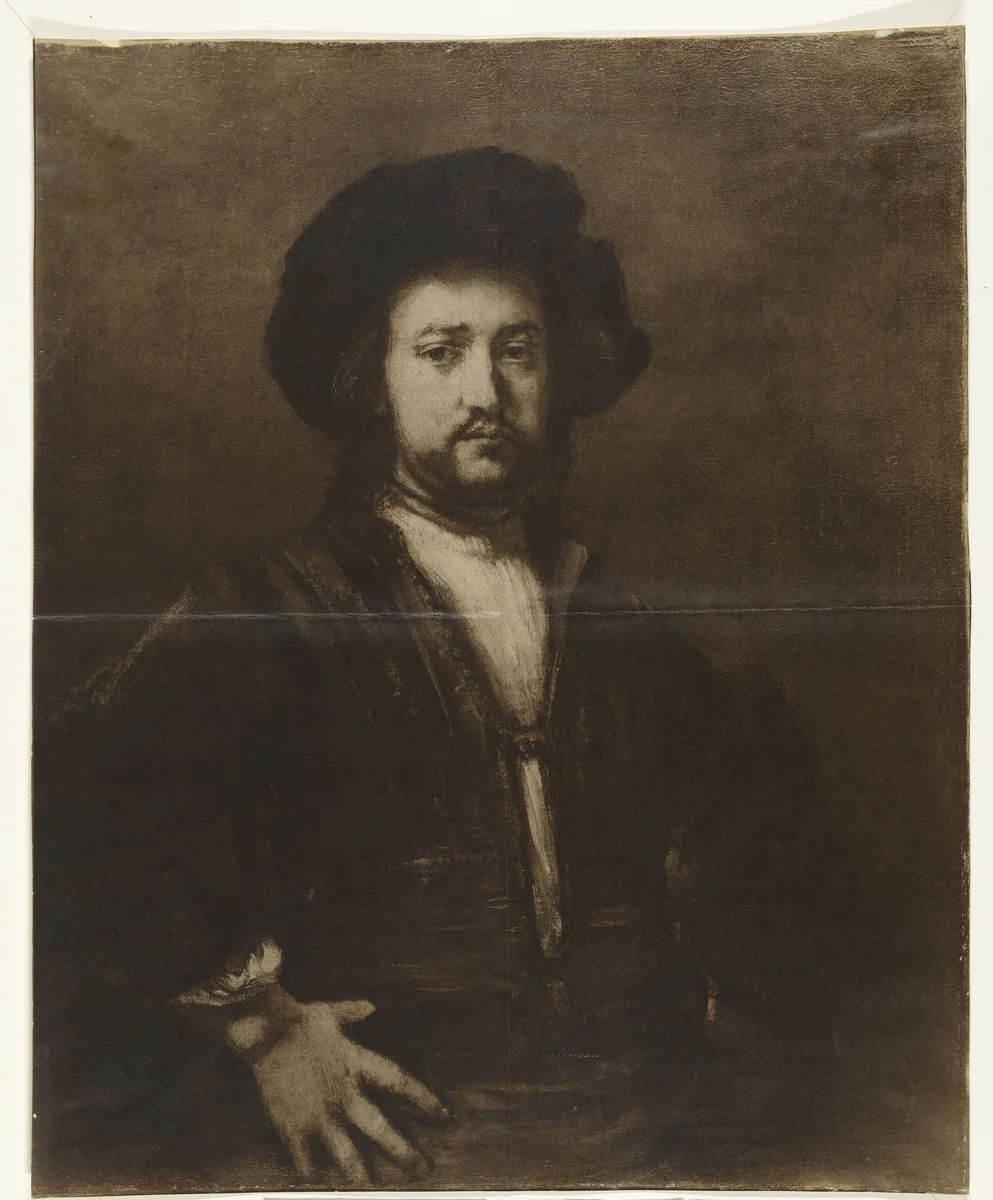Fotoreproductie van het schilderij 'Portret van een man',  toegeschreven aan Rembrandt by A.C. Cooper, photograph, 1890-1920