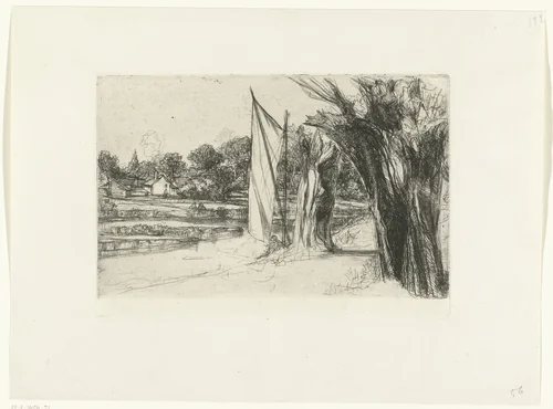 Thames Ditton by Francis Seymour-Haden, print, 1864