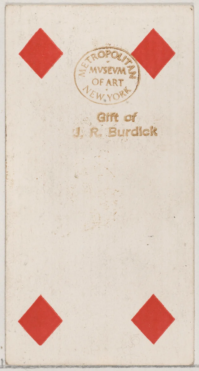 Four Diamonds, from the Playing Cards series (N84) to promote Turkish Cross-Cut Cigarettes for W. Duke, Sons and Co. by W. Duke, Sons & Co., print, 1888