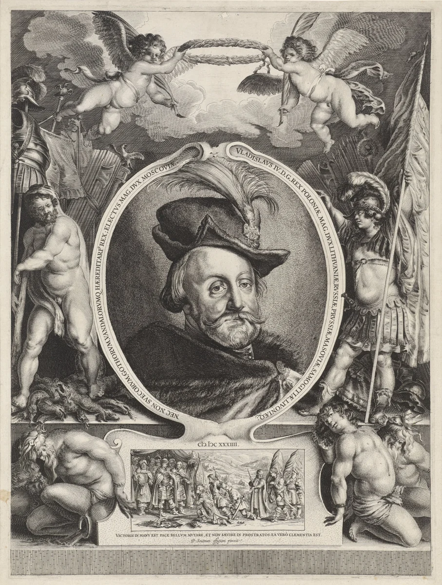 Portret van Wladislaus Wasa IV, koning van Polen by Salomon Savery, print, 1632-1665