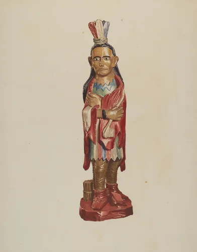 Cigar Store Indian by Albert Ryder, index of american design, 1946