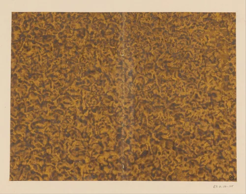 Geaderd stijfselverfpapier in bruin by anonymous, other, 1700-1900