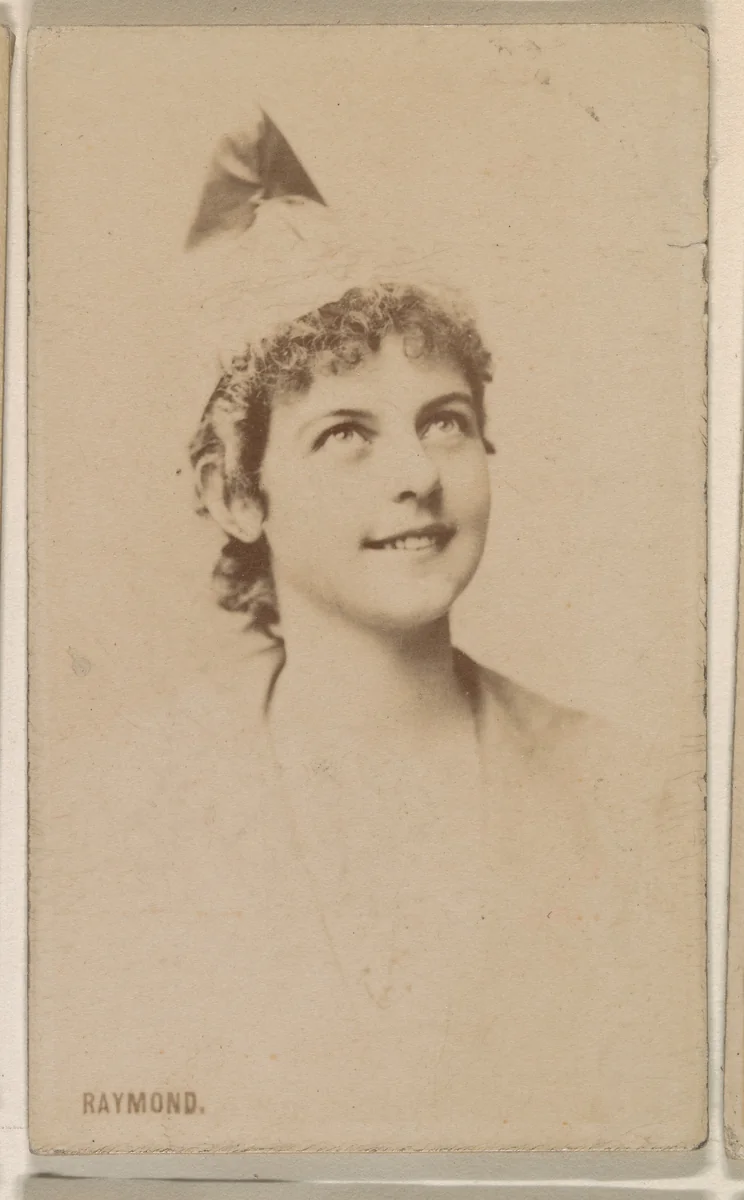 Miss Raymond, from the Actresses series (N246), Type 1, issued by Kinney Brothers to promote Sporting Extra Cigarettes by Kinney Brothers Tobacco Company, photograph, 1888-1892
