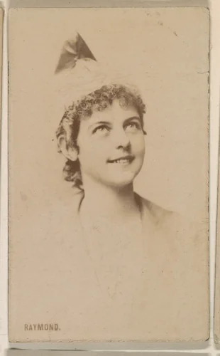 Miss Raymond, from the Actresses series (N246), Type 1, issued by Kinney Brothers to promote Sporting Extra Cigarettes by Kinney Brothers Tobacco Company, photograph, 1888-1892