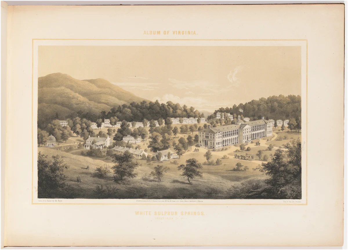 White Sulphur Springs by Edward Beyer, print, 1857