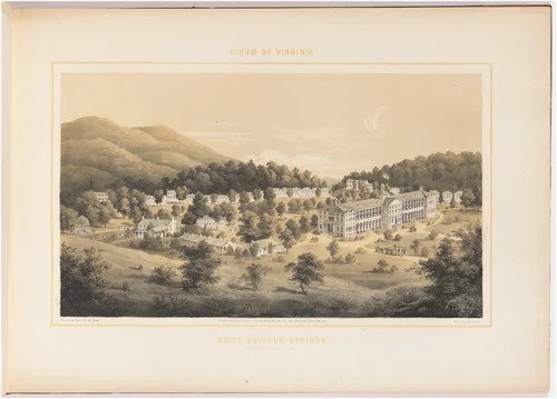 White Sulphur Springs by Edward Beyer, print, 1857