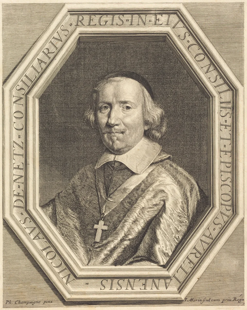 Nicolas de Netz by Jean Morin; Philippe de Champaigne, print, 1600-1650