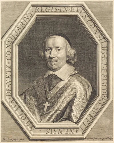 Nicolas de Netz by Jean Morin; Philippe de Champaigne, print, 1600-1650