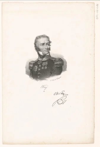 Portret van Maximilien Sébastien Foy by anonymous, print, 1818-1842