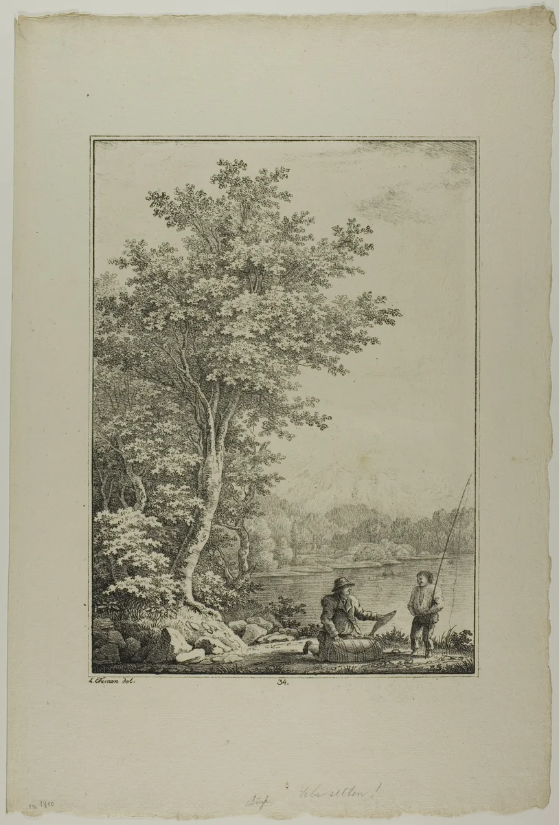 Plate 34 from Blatt Baum und Landschafts Studien by Lorenz Ekemann Alesson, print, 1805-1815