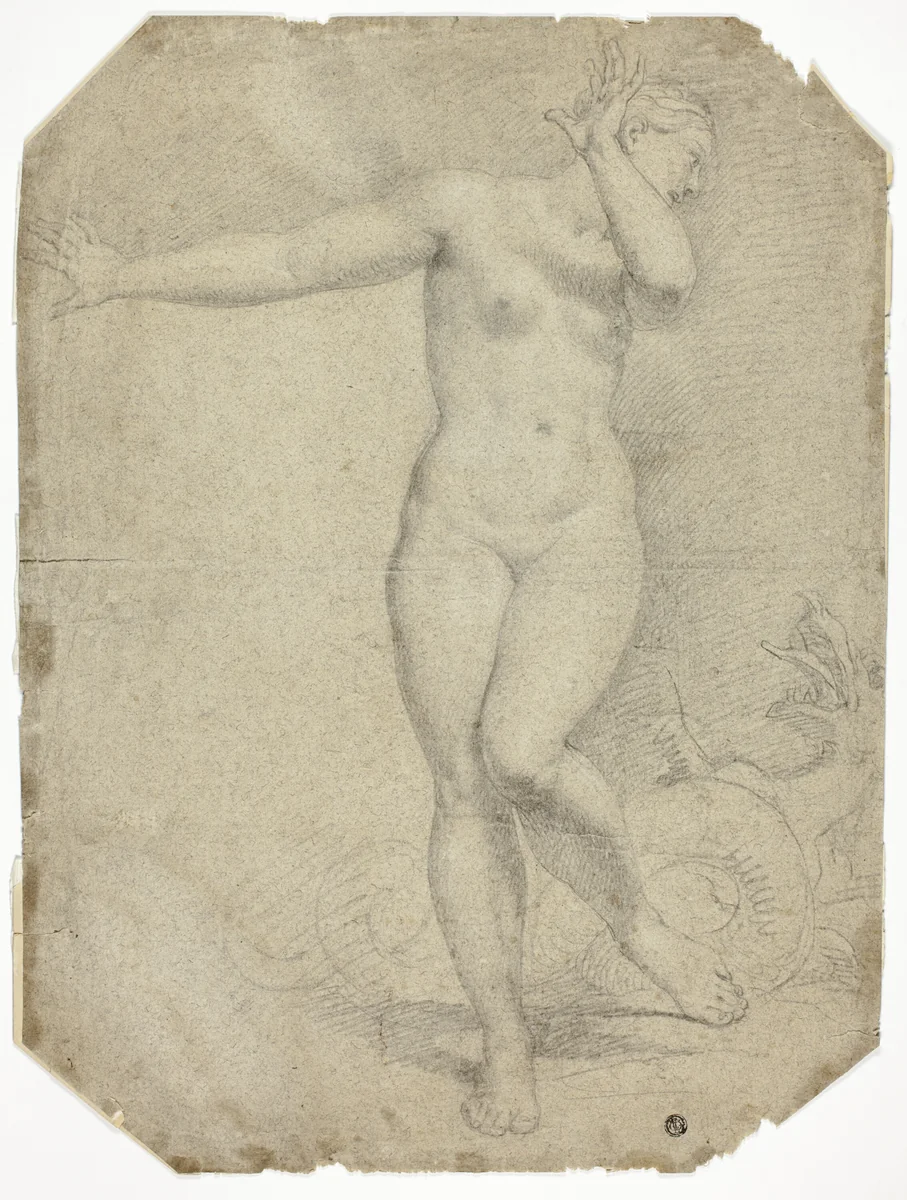 Andromeda and the Sea-Monster by Charles Le Brun, drawing, 1640-1699