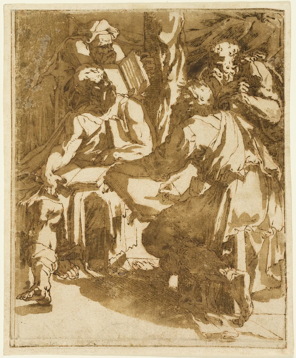 Four Evangelists by Domenico Beccafumi, drawing, 1542-1546