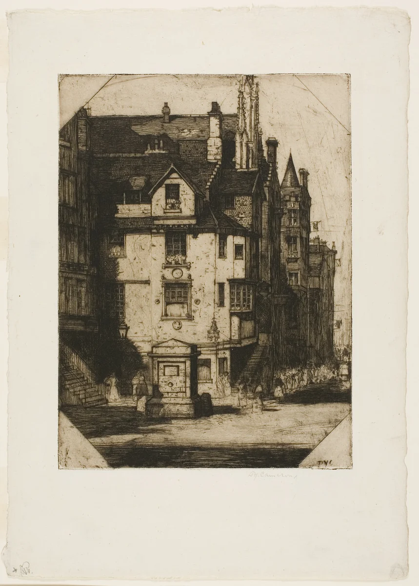 John Knox's House by David Young Cameron, print, 1905