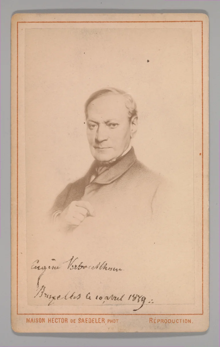 [Eugene Joseph Verboeckhoven] by Hector de Saedeler, photograph, 1860-1869